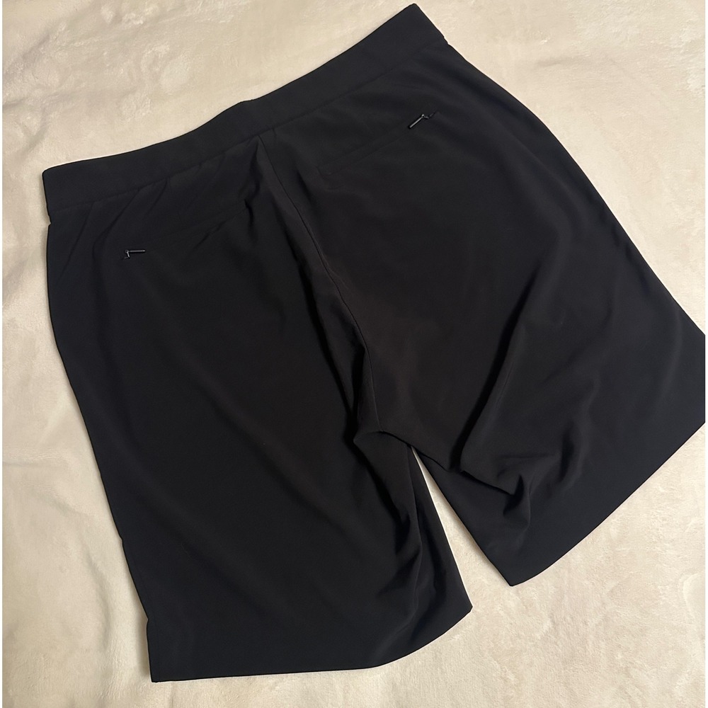 Athleta Brooklyn Shorts Women 6 Black Recycled Stretch Travel Active Golf Preppy